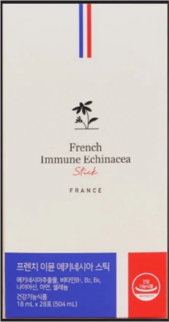 뉴온 프렌치 이뮨 에키네시아 스틱 18ml x 28포 에키네시아추출물 면역 기능 증진, 1박스, 504ml - 쿠팡