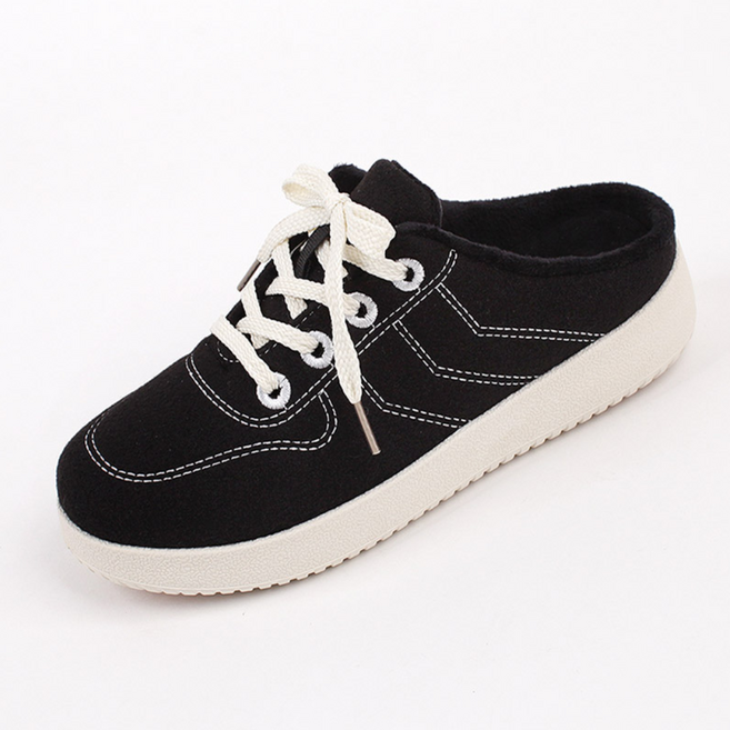 여성 방한화 울 뮬 털 스니커즈 운동화 기모 방한 슬리퍼 슬립온 캔버스 통굽 블로퍼 쿠션 경량 겨울 캔버스화 캠퍼스화 패션 데일리 가벼운 푹신한 신발