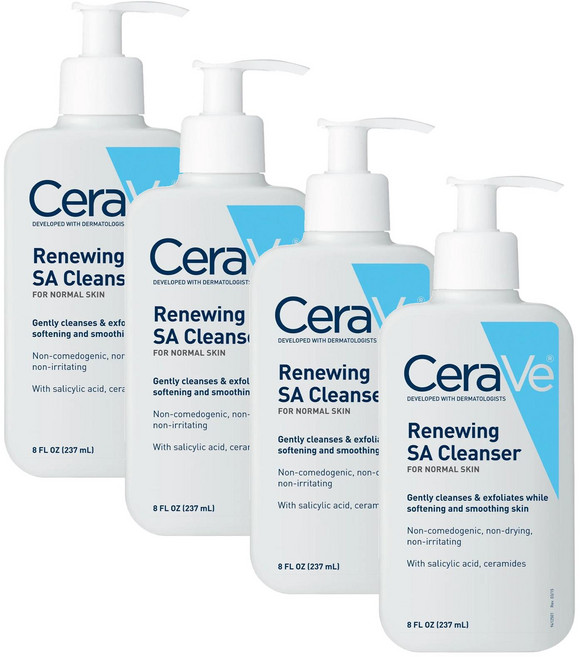 세라비 리뉴잉 SA 페이스 클렌저 CeraVe Renewing SA Face Cleanser Normal Skin, 237ml, 4개