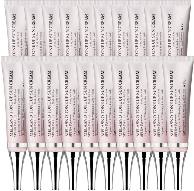 아요델 멜라즈노 광채 주름 미백 톤업 영양 쌩얼 톤업선크림 SPF50+PA++++, 20개, 30ml