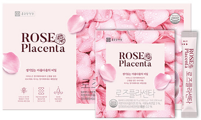 종근당건강 식품성 태반영양제 로즈플라센타 태좌, 1개, 5g