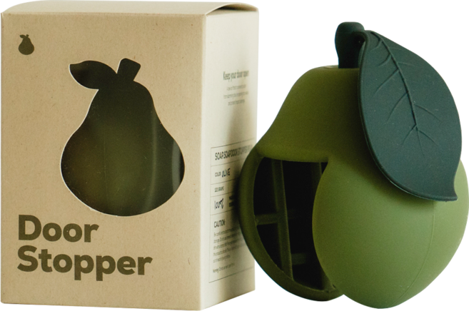 일오오오 문닫힘 방지 실리콘 도어스토퍼 배, 1개, 올리브