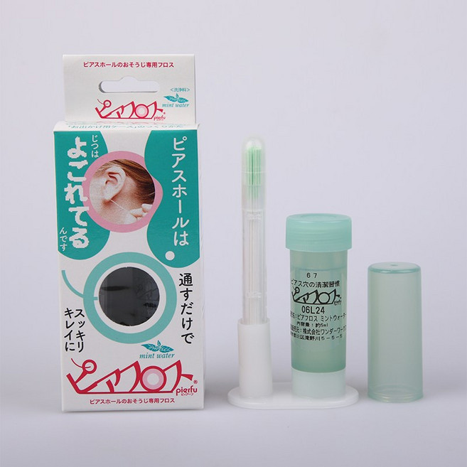 에크미 피아플로스 피어싱홀 클리너 60회분, 민트