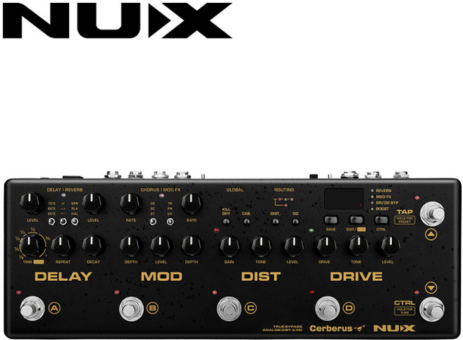 NUX CERBERUS 아날로그+디지털 기타 멀티이펙터, 1개