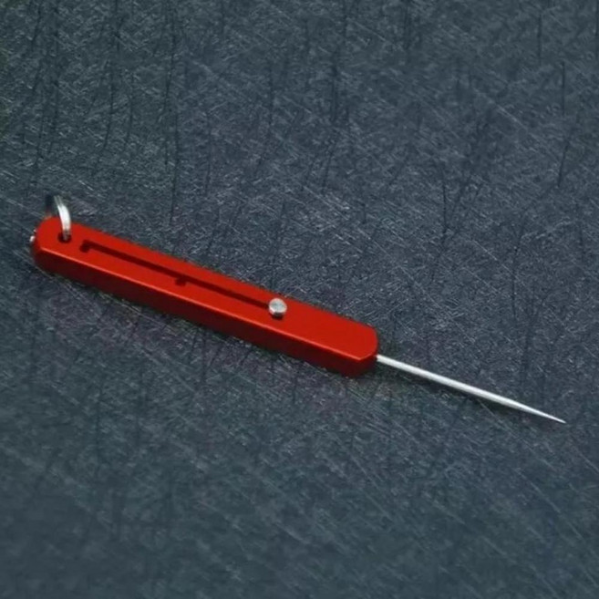 휴대용 티타늄 이쑤시개 포켓 금속 거치대 야외 캠핑 하이 퀄리티, 1. Red, 1개