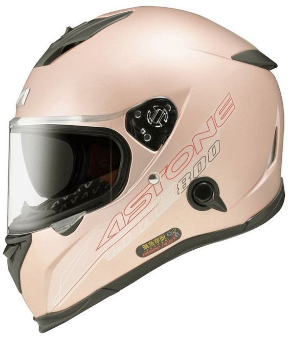 ASTONE 800 全罩式安全帽 雙鏡片 (平玫瑰金), 有貨XS~3XL請留言板詢問尺寸再下單謝謝