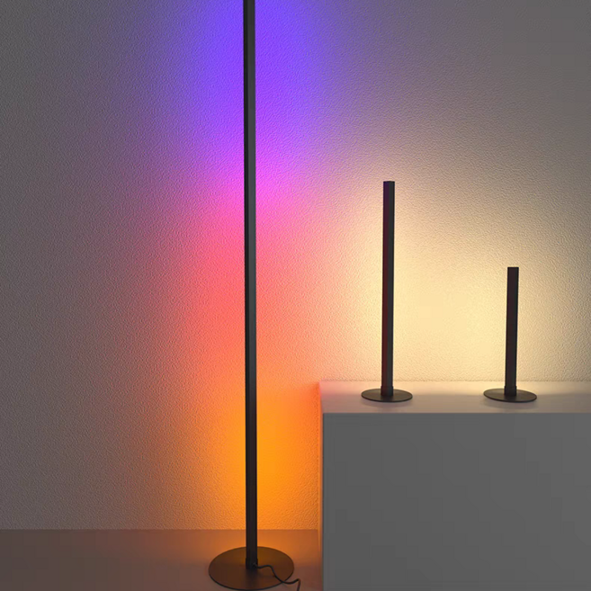 幻彩落地燈，音樂律動氛圍燈，直播背景燈, 1個, 白色1.5米落地燈（拾音+遙控+APP）