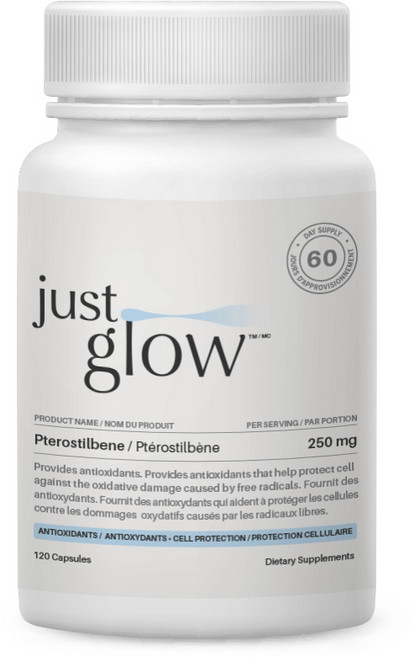 저스트글로우 프테로스틸벤 250mg 베지캡슐, 1개, 120정