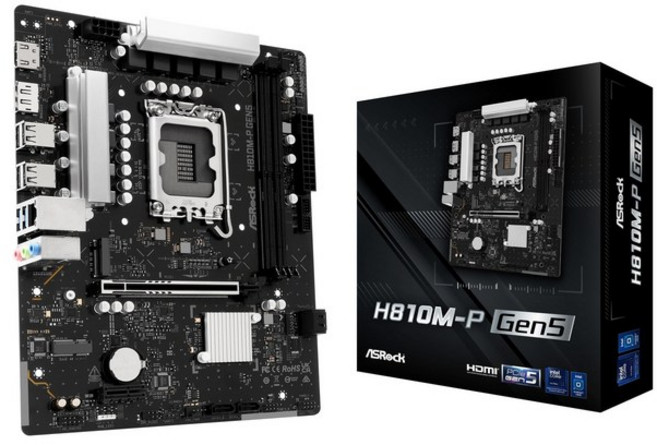ASRock H810M-P Gen5 Micro-ATX 마더보드 MB7023