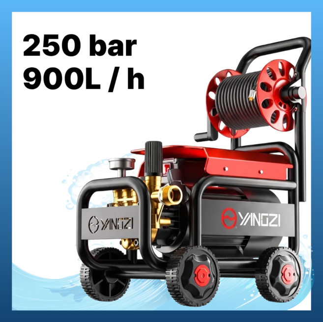 젯포스 초강력 고압세척기 업소용 고압분사기 고압세차기 휴대용 하수구청소 물청소, 레드15m, A10