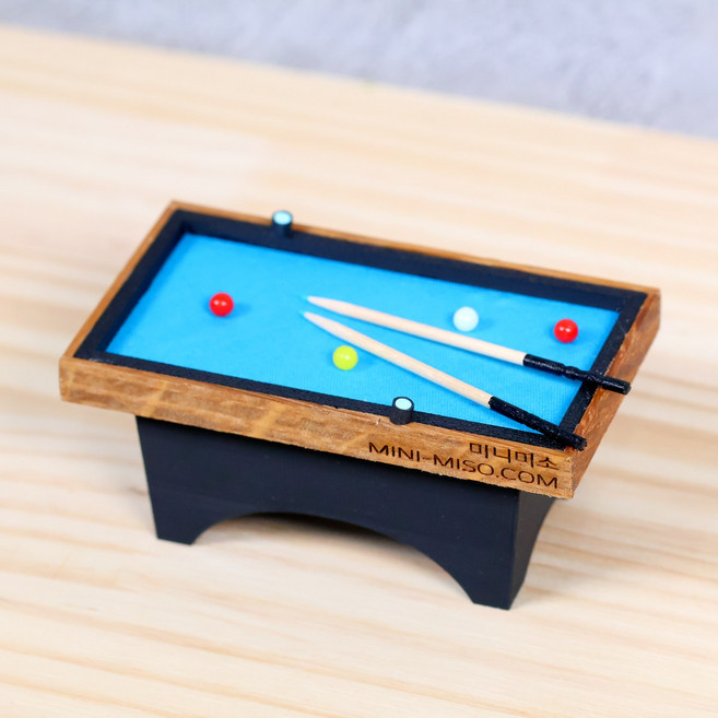 미니미소 당구 세트 (4구공 큐대 등) 미니어쳐 모형