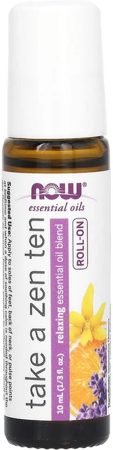 NOW Foods 에센셜 오일 테이크 어 젠 텐 롤온 10ml(1/3fl oz), NOWFoods에센셜오일테이크어젠텐롤온10ml13flo, 1개, 10ml - 쿠팡