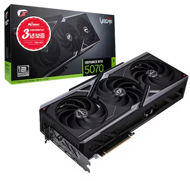 COLORFUL Geforce iGame RTX 5070 Vulcan OC D7 12GB 그래픽카드 VGA 피씨디렉트