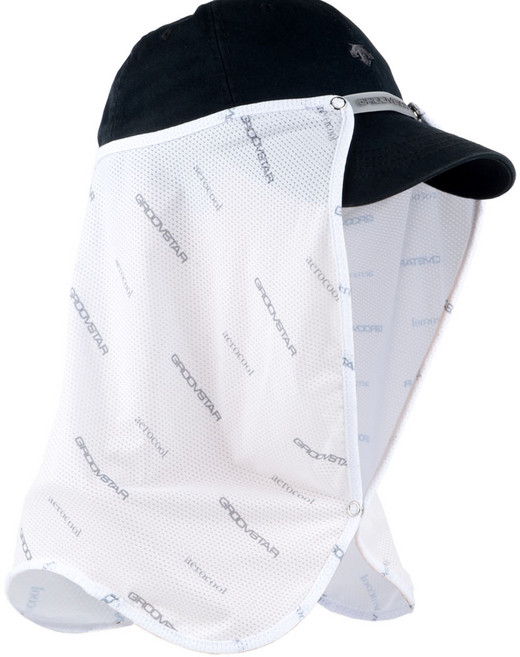 지원군몰 국산 에어로쿨 메쉬 모자 부착형 얼굴 자외선차단 햇빛가리개, 흰색, 1개