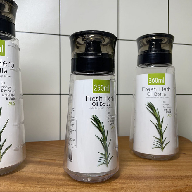 허브오일병 소250ml 중360ml 대470ml 간장 양념 소스 조미료 양념통 드레싱 프레시허브오일병, 1개