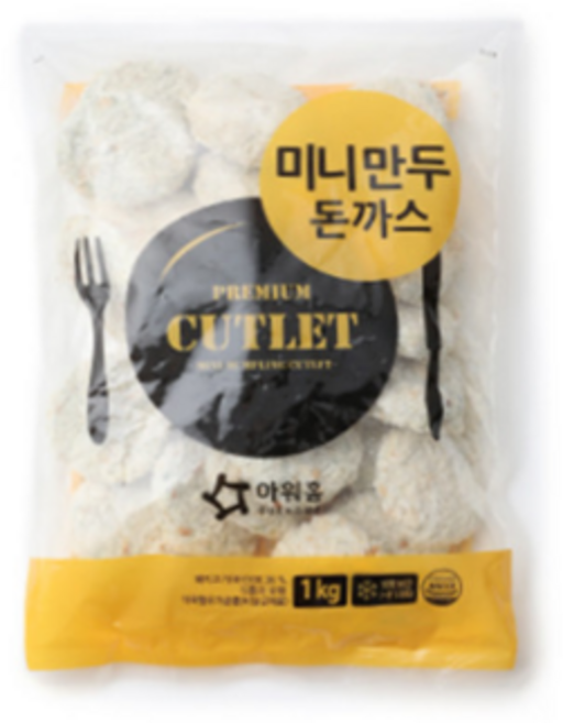 아워홈 미니만두돈까스 1kg (25개내외), 1개