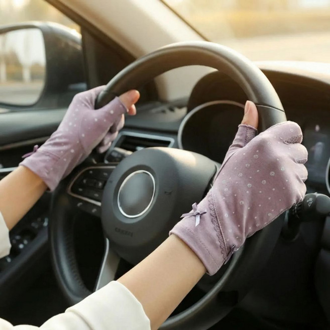 소보카 여성 운전장갑 미끄럼방지, 1세트, 퍼플