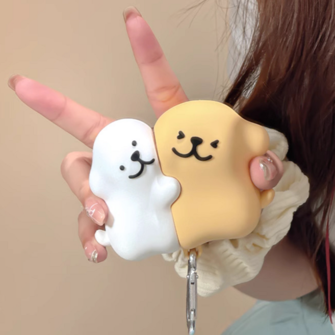 스테이친구 아이러브독 에어팟케이스 커플 강아지, 에어팟프로3, 1개