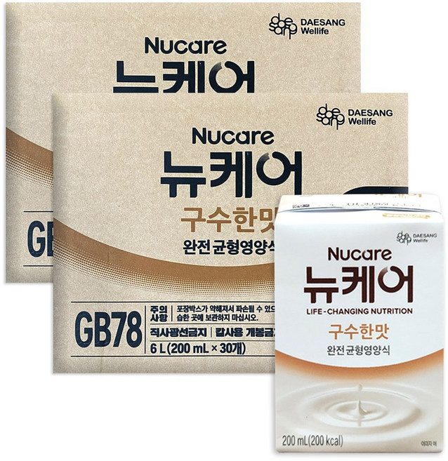 대상 웰라이프 균형 영양식 뉴케어 구수한맛, 200ml, 60개