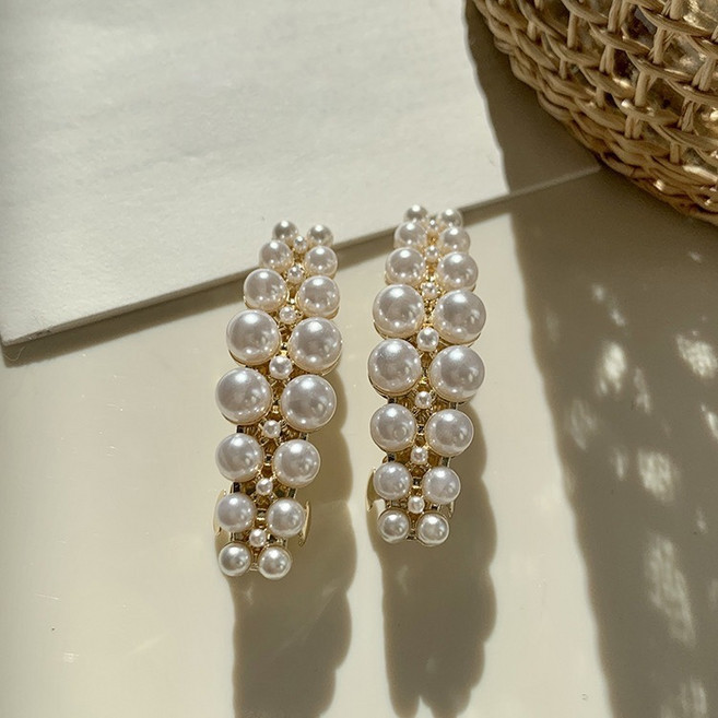 업홀드 진주 헤어핀 미니 자동머리핀 2P세트