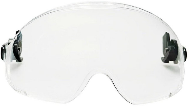 LOEBUCK 안전모 전용 헬멧장착 보안경 투명/스모크 선택가능 충격방지 방진 방풍 작업용 보안경, 1개, LOEBUCK투명 (투명렌즈)