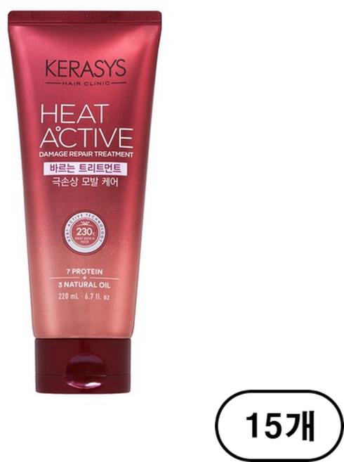 케라시스 히트 액티브 극손상 바르는 트리트먼트, 220ml, 15개