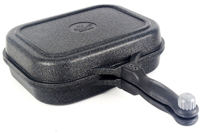 세신 퀸센스 [규촌키친] 마블코팅 점보 양면팬 (대용량양면팬 구운치킨 구운감자 샌드위치 파니니 군고구마 생선구이 다이어트식단 어린이간식), 점보양면팬, 1개