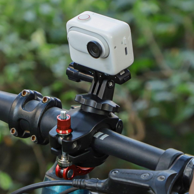 써니라이프 인스타360 시리즈 바이크 클램프 액션캠 카메라 라이딩 자전거 마운트 거치대 브라켓 악세사리, 블랙