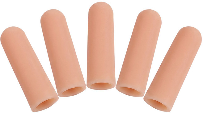 손가락 보호대 실리콘 보호 튜브 엄지 검지, 5개, 스킨