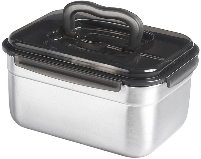 키친플라워 플라워락 국산 304 스텐 김치통 밀폐 핸디형, 1개, 2.4L