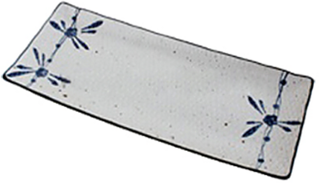 도자기 업소용 일본그릇 레이스 직사각접시 29.5cm, 1개
