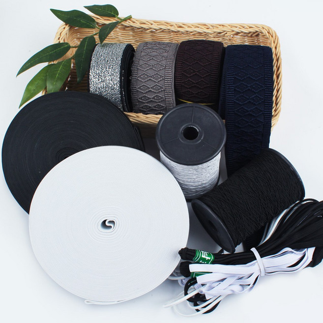 고무밴드 고무줄 고무줄밴드 롤-18y 넓은고무밴드, 1개, 펄고무-검정+검정펄50mm(1마)