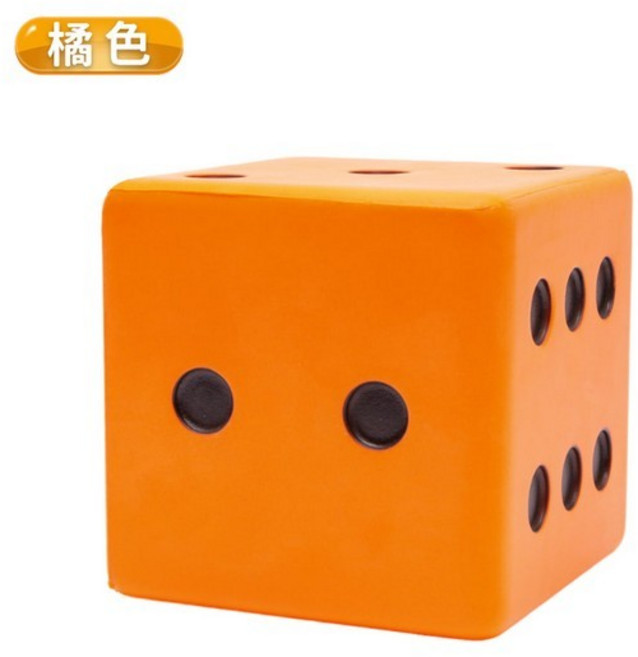 群 大PU骰子 安全骰子 15cm 減壓骰子 感覺統合教具 台灣製造, 橘色，彩色, 1個