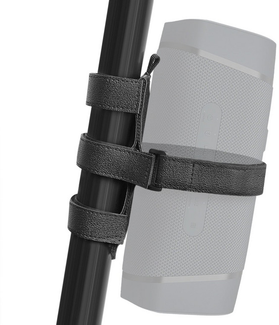 Geekria 범용 휴대용 블루투스 스피커 마운트는 Anker 스피커와 호환되며 조절 가능한 스트랩이 있어 홀더 바 레일에 안전하게 걸 수 있고 야외 및 골프 카트에 적합합니다, 검은색, 1개, PJZ155-02