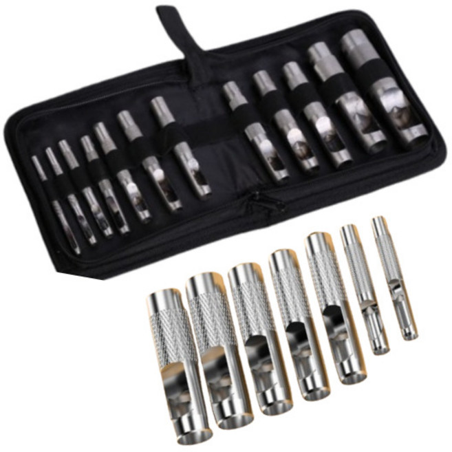 도나토르 환펀치 세트 12PC(3-16MM) 가죽 펀치, 1세트