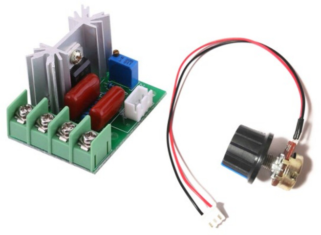 SCR 전압 조정기 LED 조광 고출력 모터 속도 컨트롤러 거버너 모듈 전위차계 포함 AC 220V