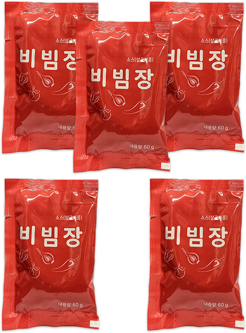 맛있는 냉면 재료모음 / 1인 비빔장, 5개, 60g