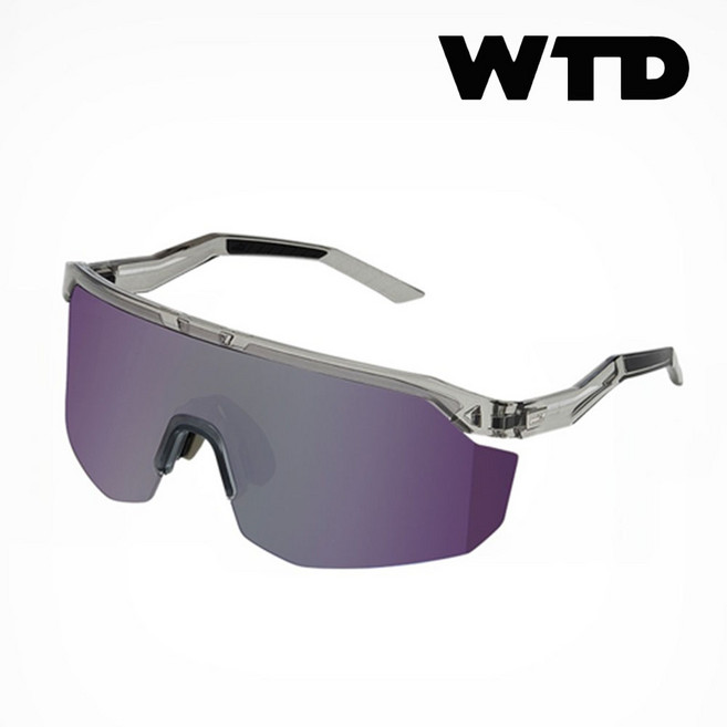WTD PEAK 피크 편광렌즈 러닝 골프 낚시 자전거 스포츠 고글 선글라스, 블랙/스모크, 1개