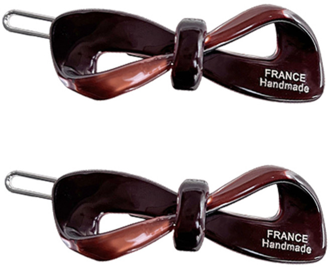 매혹적인 초콜릿색 클립 프렌치 포니테일 스프링 클립 탑 클립 사이드클립 헤어클립 그립 클립 및 업스타일용 클립 헤어핀 France handmade