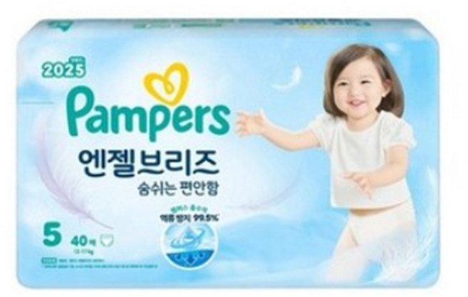 팸퍼스 2025 엔젤브리즈 썸머 팬티형 기저귀 남여공용, 5단계, 120매