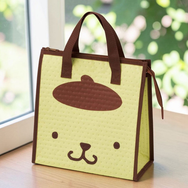 폼폼푸린 캐릭터 도시락 보냉가방 캐릭터 보온보냉백, 1개, 노랑