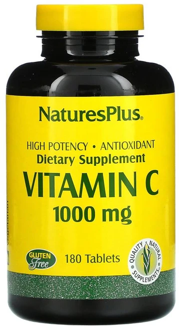 네이처스플러스 비타민 C 씨 아스코르브산 1000mg 180정 로즈힙 함유, 1개 - 쿠팡