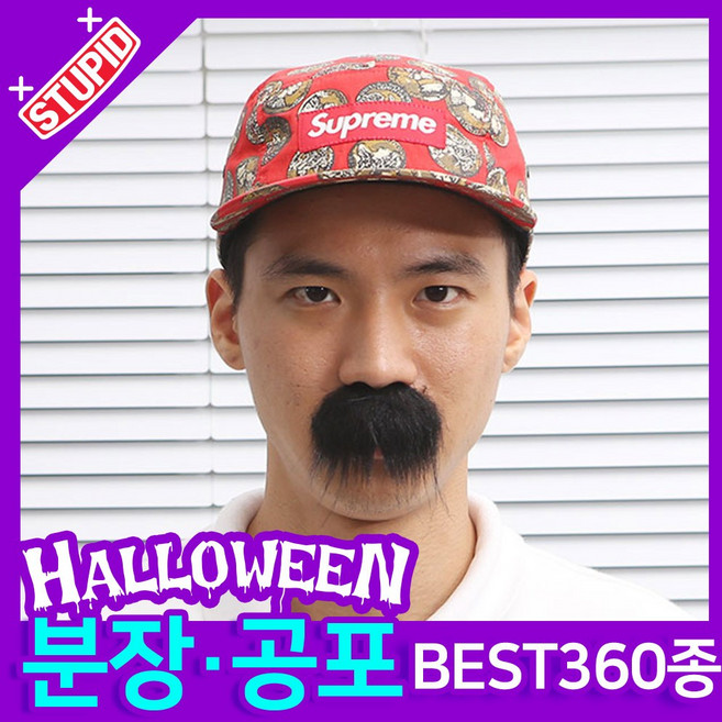 스투피드 할로윈 분장 공포소품, C38. 스투피드 파티수염 (6.자연인 수염)