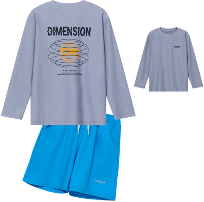 슈가비치 남아용 아동 주니어 래쉬가드+보드숏 상하세트 BH25-14 수영복