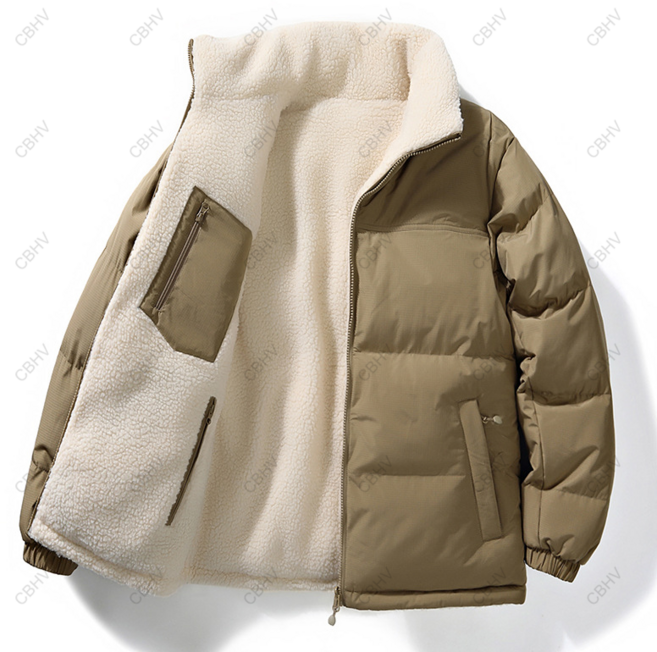 CBHV 겨울 남자 양면 스웨이드자켓 패딩 양면 폴라 점퍼 패딩