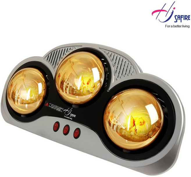 홍진테크 사파이어 순간 욕실난로 3구형 SF-BR750 전기히터 전기스토브 욕실히터 동파방지 욕실난방기