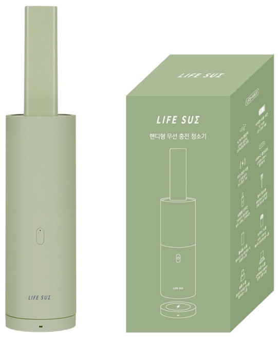 라이프썸 핸디형 무선 충전 청소기 2세대(LFS-HA17)+3종노즐+전용 파우치 휴대용 차량용 다용도 핸디청소기 무선청소기, LFS-HA17, 세이지그린