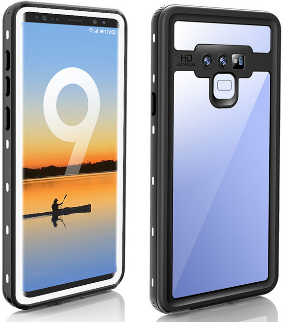 갤럭시 IP68 워터스쿠버 방수케이스, 노트9, 블랙, 1개