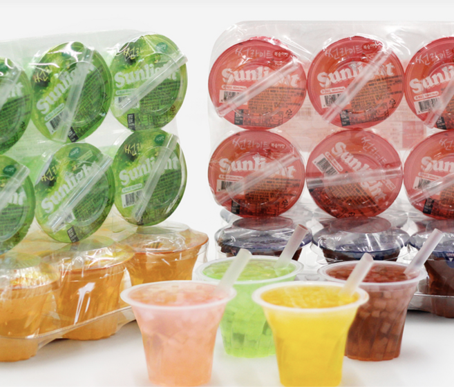 썬라이트 마시는 컵젤리음료 혼합맛 사과+복숭아+포도+망고, 180ml, 24개