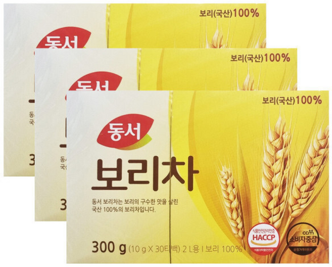동서 보리차 (), 300g, 3개입
